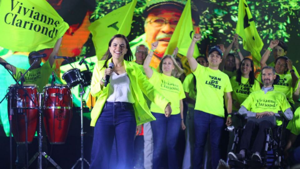 Vivianne Clariond durante el arranque de su campaña en San Pedro.