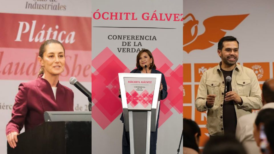 Claudia Sheinbaum, Xóchitl Gálvez y Jorge A. Máynez