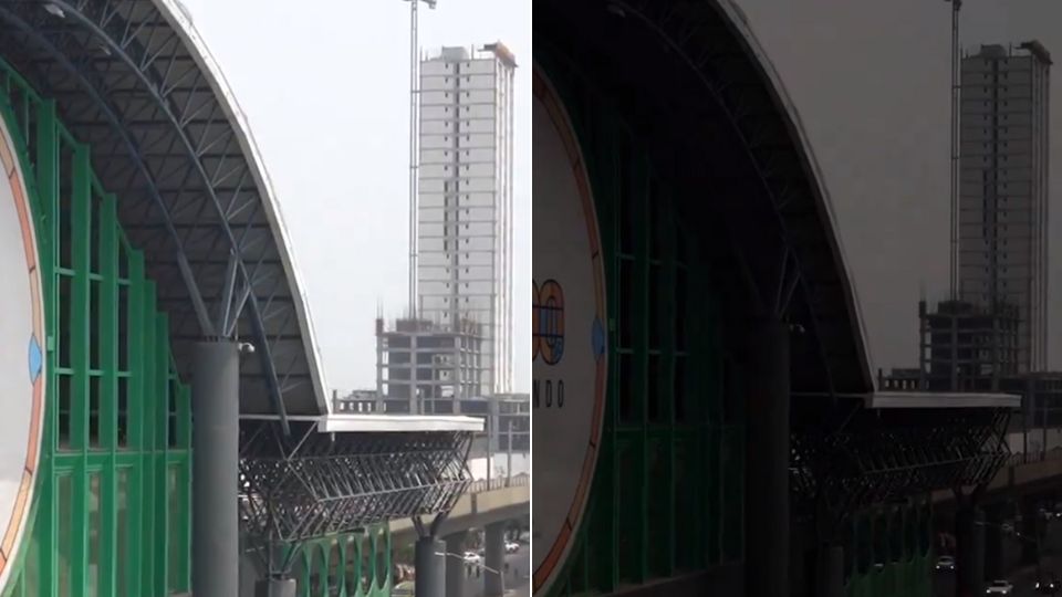 Metrorrey capta el eclipse solar en la estación Cuauhtémoc