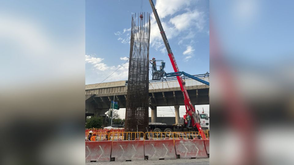 Área de construcción de la Línea 6 del Metro.