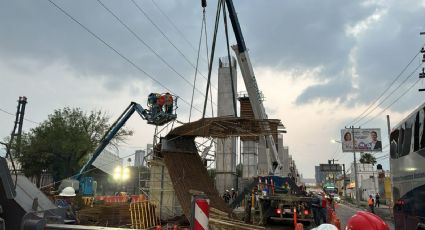 Colapsa columna en la construcción de la Línea 6 de Metrorrey