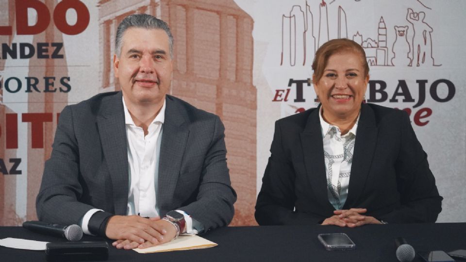 Waldo Fernández y Judith Díaz, candidatos al Senado de la República por la coalición “Sigamos Haciendo Historia”.