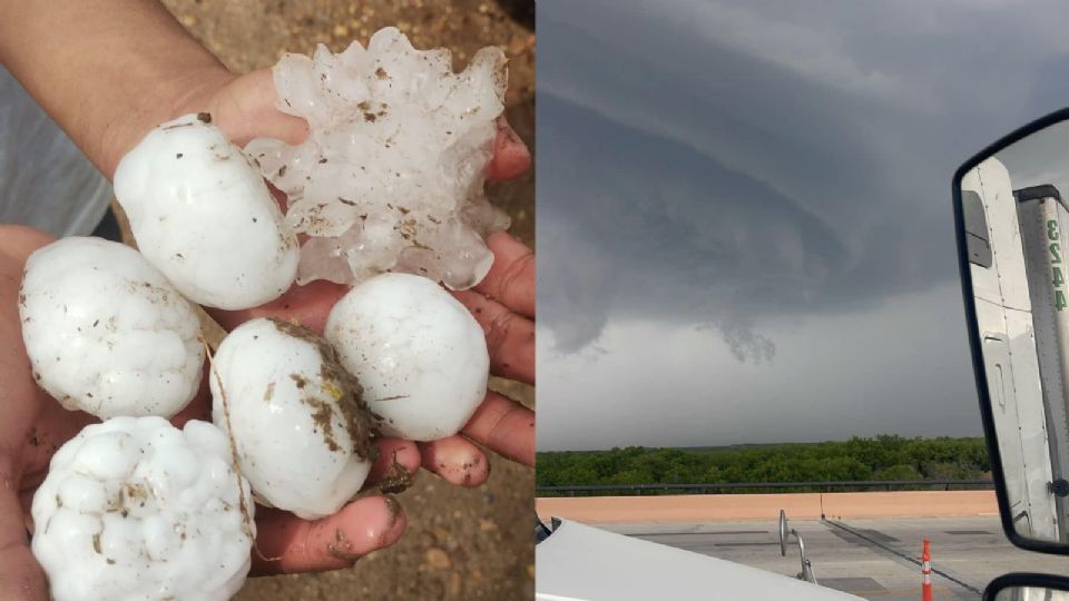 Caída de granizo.