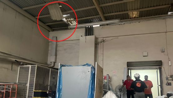 Hombre cae desde el techo de una tienda de artículos para manualidades en Monterrey
