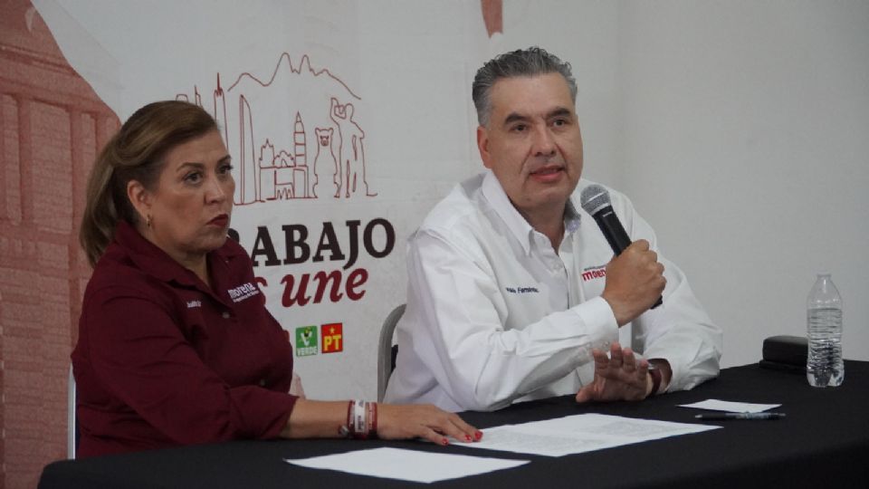 Waldo Fernández y Judith Díaz, candidatos morenistas al Senado de la República.