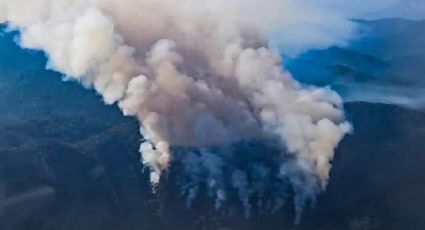 Fuertes vientos provocan incendio en la Sierra de Santiago