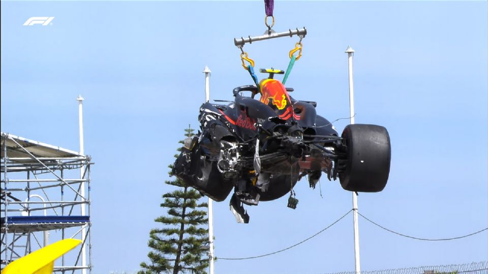 Sergio Pérez sufre aparatoso accidente en el Gran Premio de Mónaco.