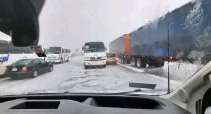 Se registra fuerte granizada en Galeana, NL