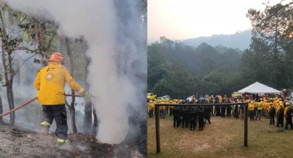 Sofocan 70% de incendio forestal en la Sierra de Santiago