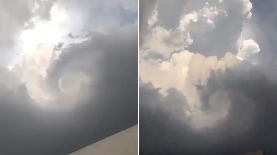 Nube giratoria en Juárez