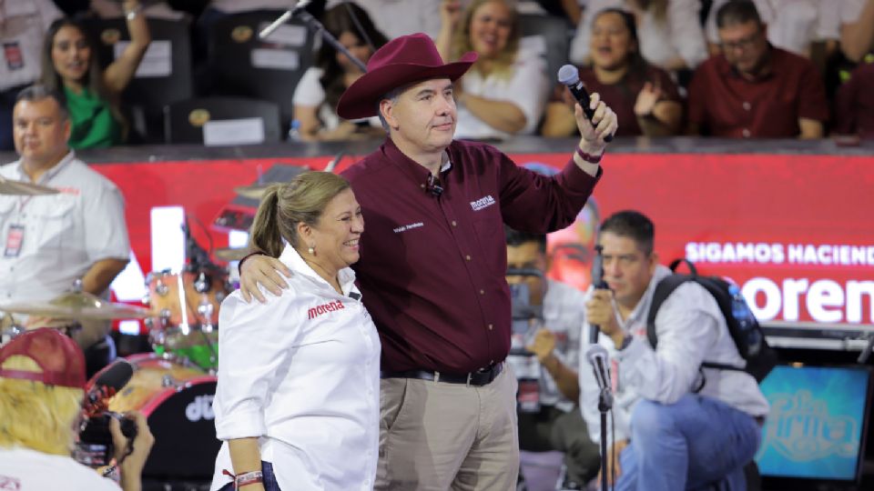 Waldo Fernández y Judith Díaz, candidatos de Morena al Senado.