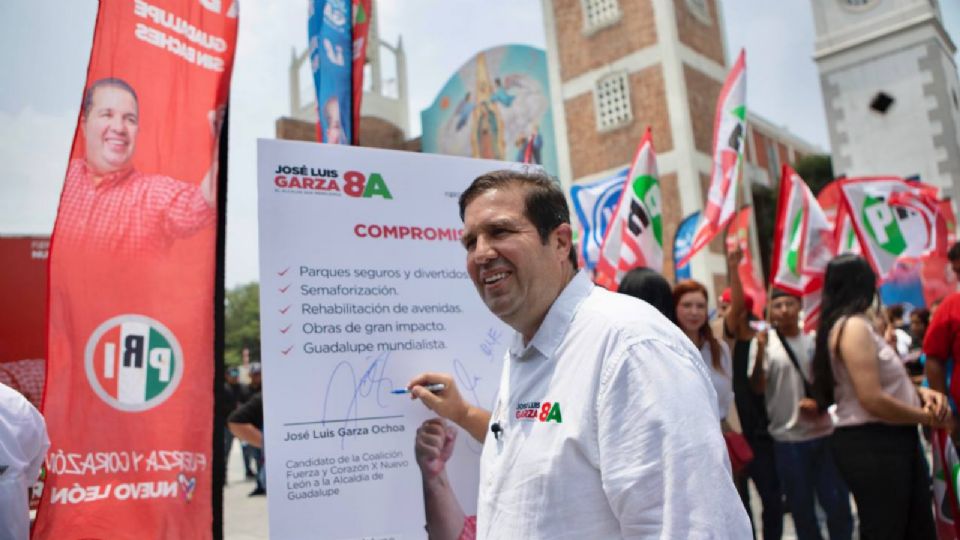 José Luis Garza Ochoa, candidato de la coalición “Fuerza y Corazón por Nuevo León” a la alcaldía de Guadalupe.