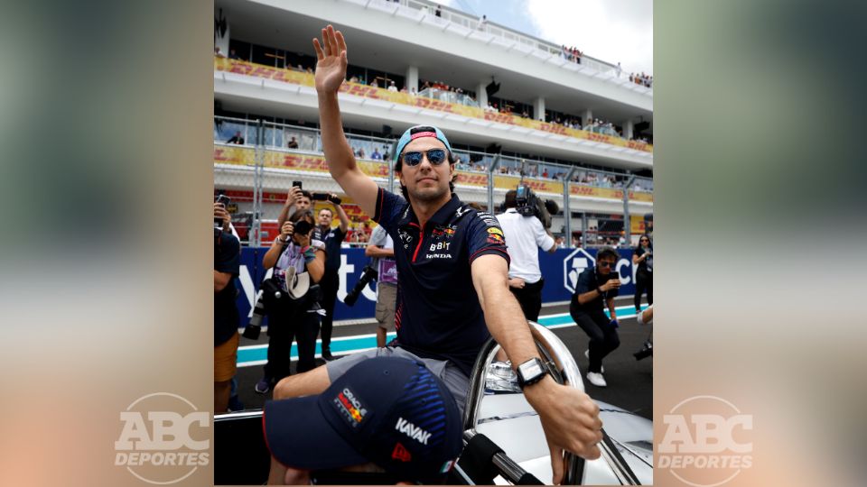 ’Checo’ Pérez, que terminó tercero la carrera al esprint del Gran Premio de Miami.