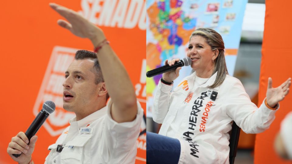 Luis Donaldo Colosio y Martha Herrera, candidatos de MC al Senado.