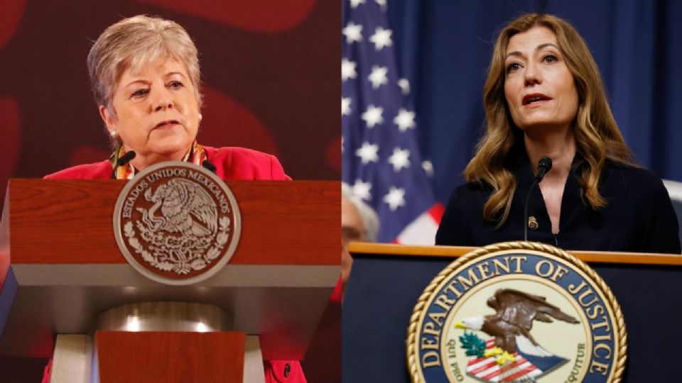 Alicia Bárcena, canciller de México, y de Anne Milgram, titular de la Agencia Antidrogas de Estados Unidos (DEA).