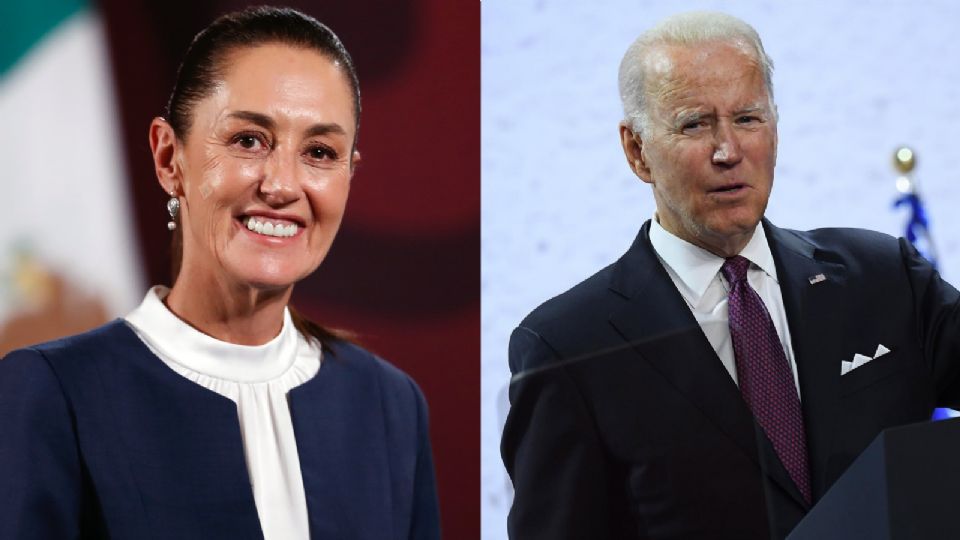 Claudia Sheinbaum y Joe Biden.