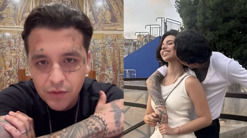 Christian Nodal habla de su noviazgo con Ángela Aguilar.