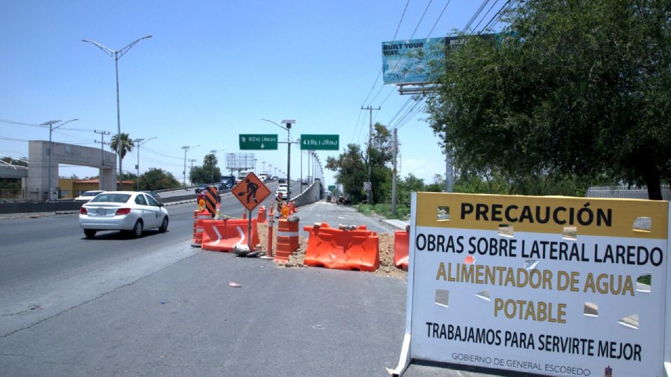 Cierres viales en Escobedo.