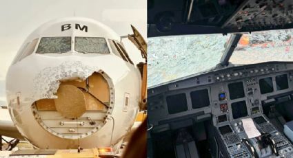 Granizada destroza nariz de avión con 173 pasajeros rumbo a Viena