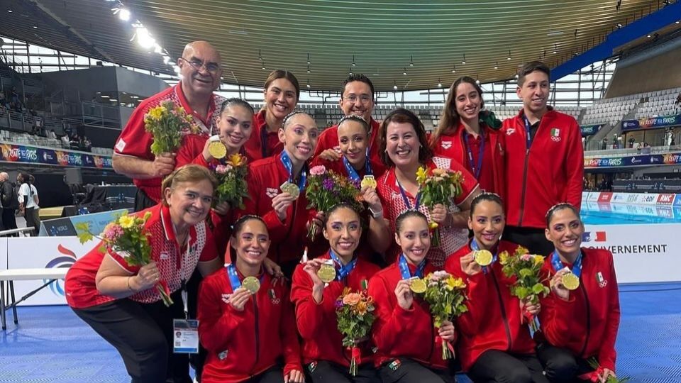 El equipo mexicano de Natación Artística.