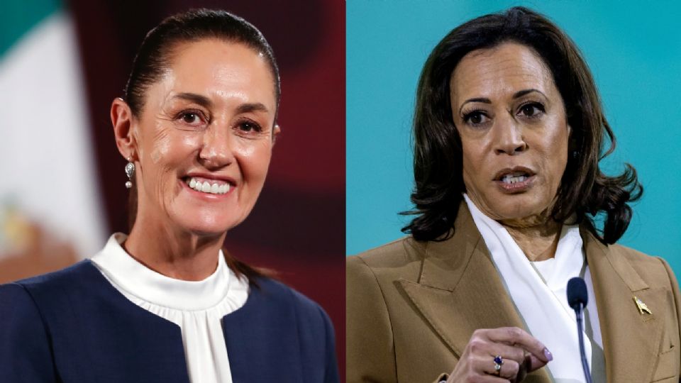 Claudia Sheinbaum y Kamala Harris.