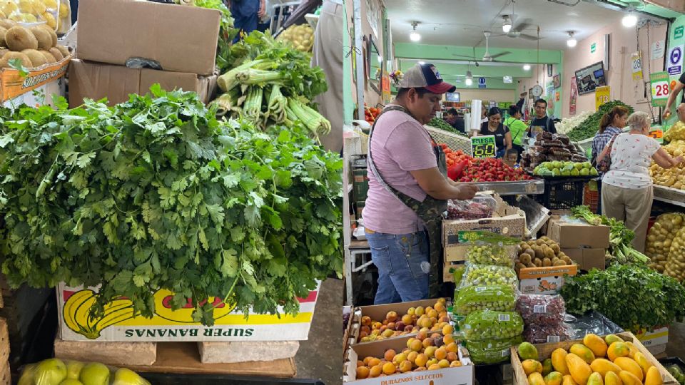 Puestos donde se vende el cilantro.