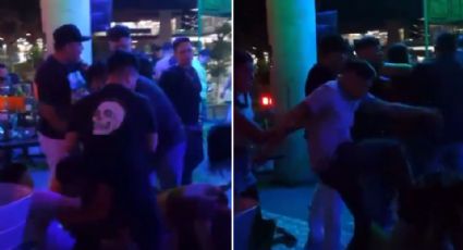 Video: Jóvenes se pelean dentro de bar en Monterrey