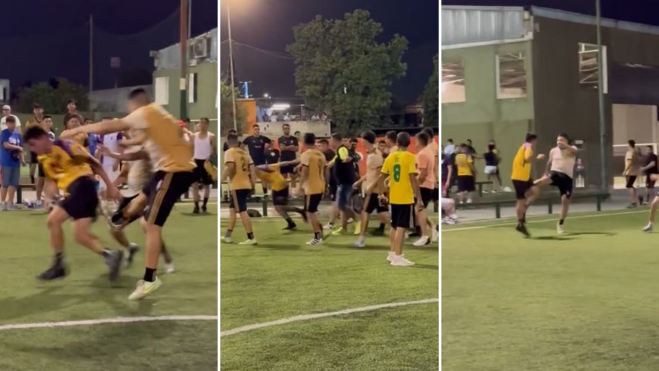 Pelea en canchas de Guadalupe