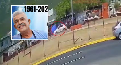 Revelan video del momento en que vendedor es impactado por auto en Escobedo