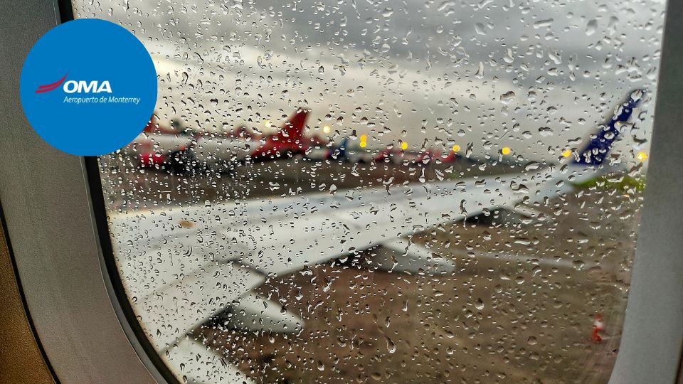 Aeropuerto de Monterrey no descarta vuelos cancelados por lluvias en los siguientes días