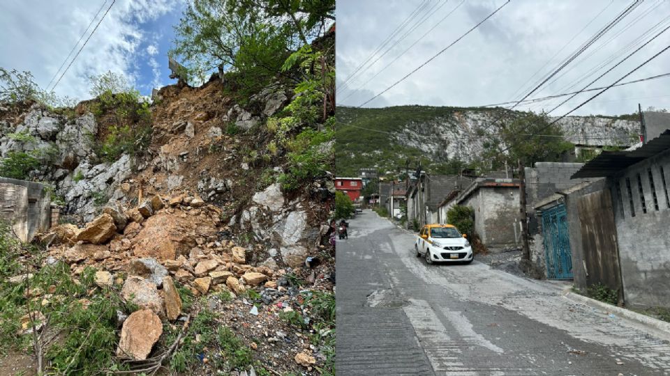 Se desgaja cerro del Topo Chico tras lluvias de ‘Alberto’