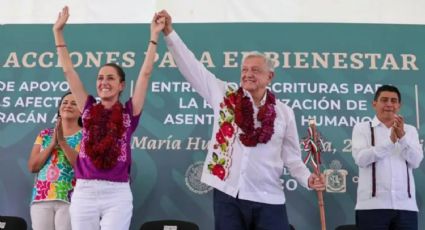 Sismo sorprende a Sheinbaum y AMLO durante evento en Oaxaca