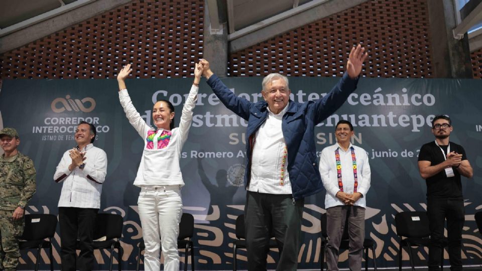 Claudia Sheinbaum y el presidente López Obrador.