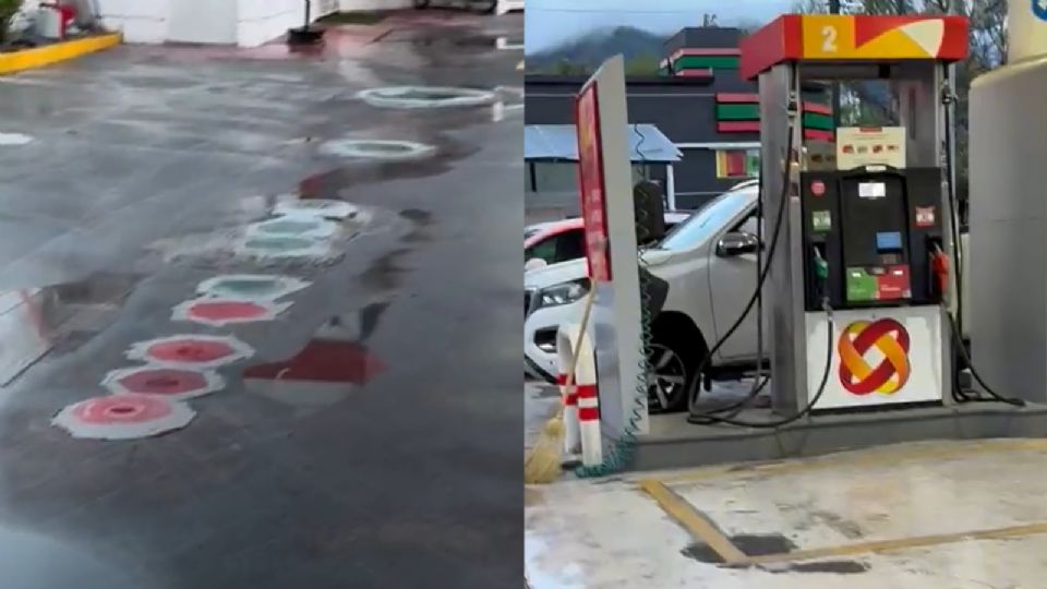 Venta de gasolina mezclada con agua en gasolinera ubicada en avenida Lázaro Cárdenas, en San Pedro.