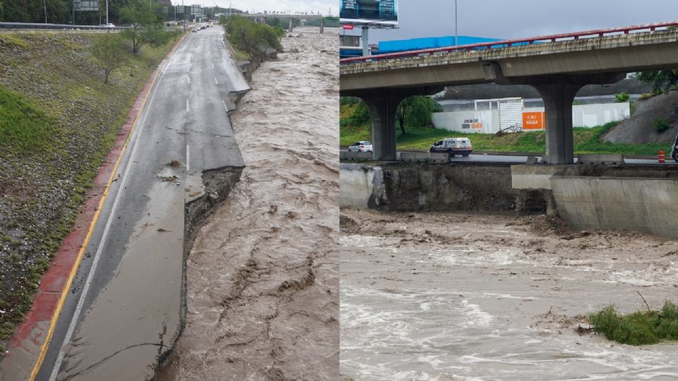 Daños de Alberto en la Av. Constitución.