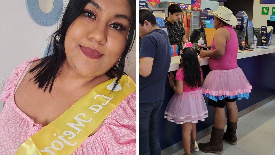 Falleció en accidente vial la esposa de Eleazar, hombre que se hizo viral por vestirse de rosa para llevar a su hija al cine en Tamaulipas