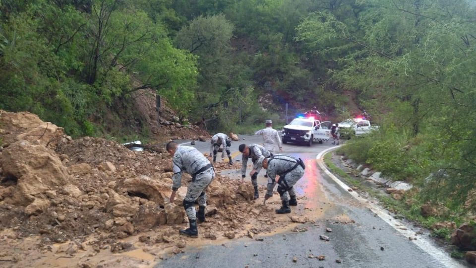 Desprendimiento de rocas en la sierra tras fuertes lluvias