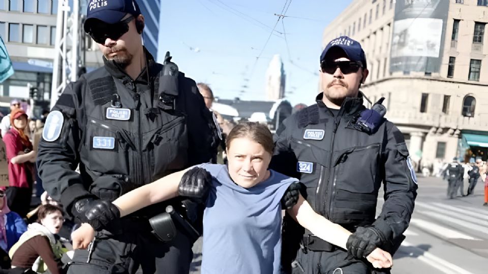 Detención de Greta Thunberg.