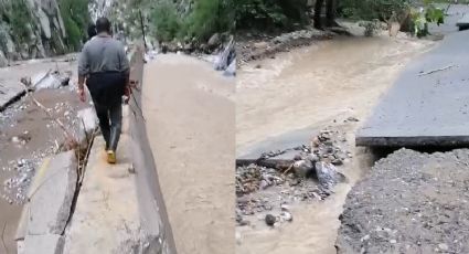 A una semana de Alberto, sigue el trabajo de reconexión de caminos en Santiago, NL