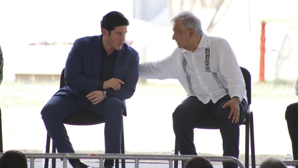 Samuel García (izq.) junto al presidente López Obrador