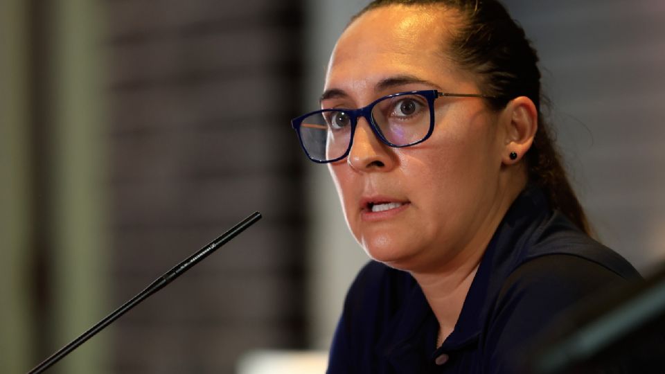 Amelia Valverde, Directora Tecnica del Monterrey durante el día de medios de la Final de Campeon de Campeonas