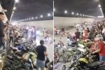 Motociclistas causan aglomeración en el Túnel de la Loma Larga