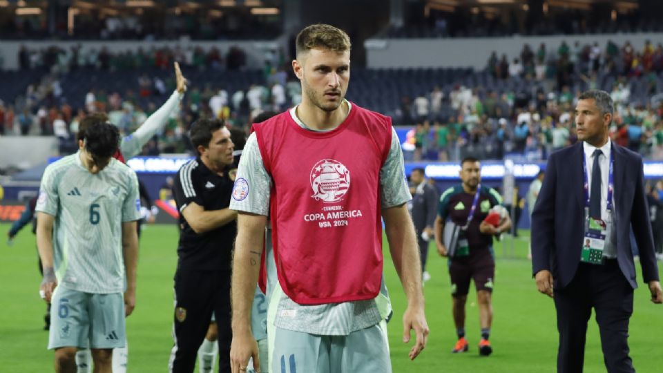 Santiago Gimenez de Mexico durante el juego 2 de la fase de grupo de la Copa America 2024.