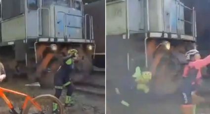 Como en Hidalgo, ciclista buscaba selfie con tren y terminó golpeada en Brasil