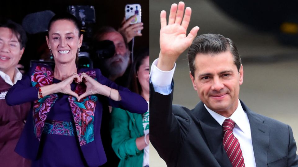 Claudia Sheinbaum y Enrique Peña Nieto.