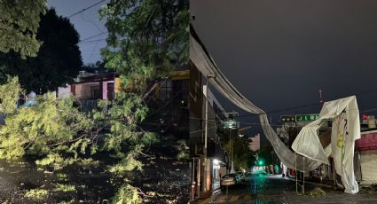 Fuertes vientos, lluvia y granizo azotan al área metropolitana de Monterrey