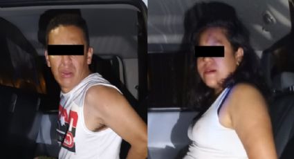 Cae pareja por asaltar a taxista en Monterrey; mujer dio cabezazo a policía