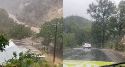 Tormenta deja importantes escurrimientos en Santiago, NL