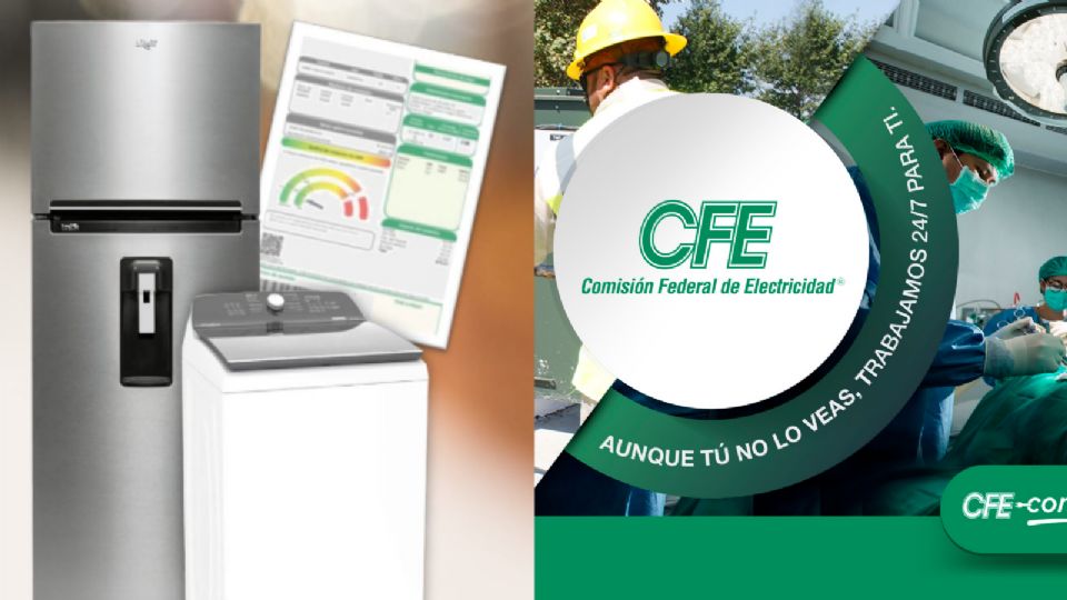 Programa ASI de la CFE brinda financiamiento de electrodomésticos de consumo eficiente a usuarios.