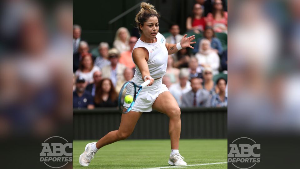 Renata Zarazúa durante su participación en Wimbledon 2024.